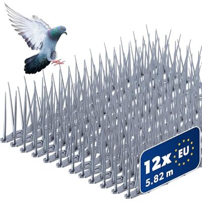 KADAX Lot de 12 Répulsif pour Oiseaux en Plastique, Pics Anti-Pigeons, Protection Contre Les Oiseaux pour Balcon, fenêtre, Toit, Jardin, répulsif pour Oiseaux pour éloigner Les Oiseaux, Protection - Publicité KADAX Lot de 12 Répulsif pour Oiseaux en Plastique, Pics Anti-Pigeons, Protection Contre Les Oiseaux pour Balcon, fenêtre, Toit, Jardin, répulsif pour Oiseaux pour éloigner Les Oiseaux, Protection - Publicité