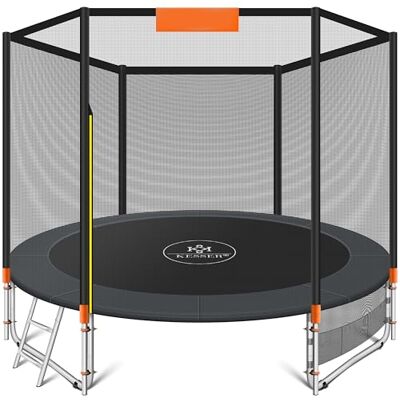 KESSER Trampoline d'extérieur Ø 244/305/366/427 cm Kit complet avec filet de sécurité, échelle, housse de bord & poche latérale et accessoires de montage Trampoline de jardin pour enfant Charge - Publicité KESSER Trampoline d'extérieur Ø 244/305/366/427 cm Kit complet avec filet de sécurité, échelle, housse de bord & poche latérale et accessoires de montage Trampoline de jardin pour enfant Charge - Publicité