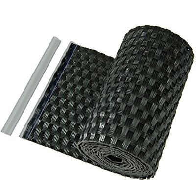 HaGa ® Bandes d'occultation en PE-rotin 255cm x 19cm Brise-vue pour balcon en PE-rotin, protection de la vue en noir' - Publicité HaGa ® Bandes d'occultation en PE-rotin 255cm x 19cm Brise-vue pour balcon en PE-rotin, protection de la vue en noir' - Publicité
