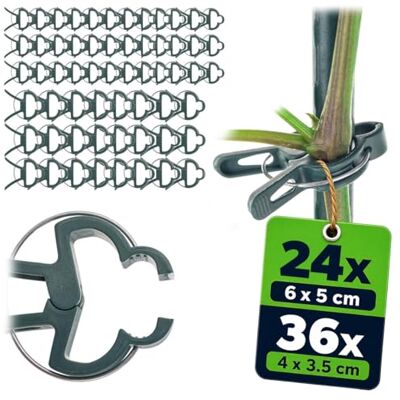 KADAX Lot de 60 clips pour plantes (4 x 3,5 cm + 6 x 5 cm), clips pour plantes grimpantes, tuteur de tomates, pinces à plantes, pinces pour jardin et serre - Publicité KADAX Lot de 60 clips pour plantes (4 x 3,5 cm + 6 x 5 cm), clips pour plantes grimpantes, tuteur de tomates, pinces à plantes, pinces pour jardin et serre - Publicité