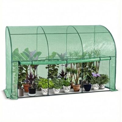vounot ® Serre de Jardin en Toutes Saisons Abri d'hivernage Murale Adossée pour Légumes Plantes Fleurs Serre Adossée avec Bâche PE 135g/m2 pour Balcon Terrasse Jardin 300x100x180cm Vert - Publicité vounot ® Serre de Jardin en Toutes Saisons Abri d'hivernage Murale Adossée pour Légumes Plantes Fleurs Serre Adossée avec Bâche PE 135g/m2 pour Balcon Terrasse Jardin 300x100x180cm Vert - Publicité