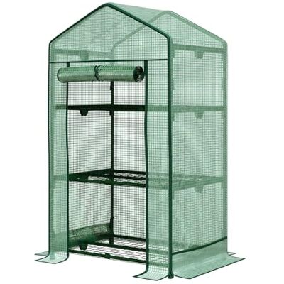 KARAT Serre du Jardin Serre botanique résistante aux intempéries avec Cadre en Acier Local végétal Compact Serre à Plantes pour Balcon (Bloom, P49 x L69 x H127 cm 3 étages) - Publicité KARAT Serre du Jardin Serre botanique résistante aux intempéries avec Cadre en Acier Local végétal Compact Serre à Plantes pour Balcon (Bloom, P49 x L69 x H127 cm 3 étages) - Publicité