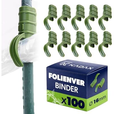 KADAX Lot de 100 pinces pour film de serre Ø 16 mm, clips en plastique pour une fixation sûre du film et du filet d'ombrage sur les tuyaux - Publicité KADAX Lot de 100 pinces pour film de serre Ø 16 mm, clips en plastique pour une fixation sûre du film et du filet d'ombrage sur les tuyaux - Publicité