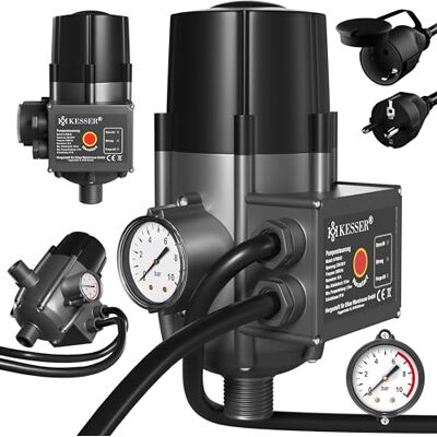 KESSER ® Commande de pompe avec indicateur de bar et câble Pressostat de 10 bar Pressostat électrique Contrôle la pression de l'eau Mise en marche et arrêt automatiques - Publicité KESSER ® Commande de pompe avec indicateur de bar et câble Pressostat de 10 bar Pressostat électrique Contrôle la pression de l'eau Mise en marche et arrêt automatiques - Publicité