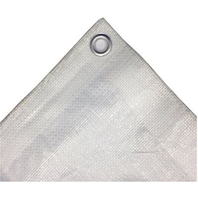 Boni-Shop Bâche de protection 6 x 10 (60 m²), blanche, 180 g/m², en tissu, résistante aux UV, indéchirable, imperméable - Publicité Boni-Shop Bâche de protection 6 x 10 (60 m²), blanche, 180 g/m², en tissu, résistante aux UV, indéchirable, imperméable - Publicité