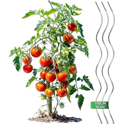 Gartenwelt Riegelsberger Lot de 10 spirales pour tomates Hauteur : 110 cm En acier Diamètre : 5,6 mm - Publicité Gartenwelt Riegelsberger Lot de 10 spirales pour tomates Hauteur : 110 cm En acier Diamètre : 5,6 mm - Publicité