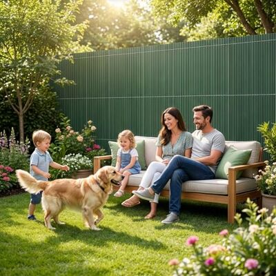 KARAT Clôture d'intimité en PVC Clôture Robuste du Jardin terrasse Balcon Brise-Vue Facile à Installer (Vert, 100 x 500 cm) - Publicité KARAT Clôture d'intimité en PVC Clôture Robuste du Jardin terrasse Balcon Brise-Vue Facile à Installer (Vert, 100 x 500 cm) - Publicité