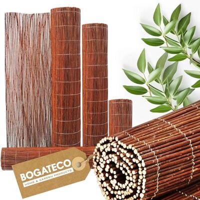 BOGATECO Brise-vue en bois Clôture de jardin 200 cm de haut et 500 cm de long Clôture en osier naturelle pour le jardin, le balcon et la terrasse - Publicité BOGATECO Brise-vue en bois Clôture de jardin 200 cm de haut et 500 cm de long Clôture en osier naturelle pour le jardin, le balcon et la terrasse - Publicité