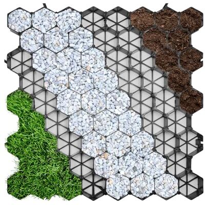 KARAT Grille de Gazon en Plastique 50x50 cm Plaque de Paddock pour renforcer du Sol plaques de Gazon Forme nid d'abeille pour Jardin Terrasse (Noir 4 pièces) - Publicité KARAT Grille de Gazon en Plastique 50x50 cm Plaque de Paddock pour renforcer du Sol plaques de Gazon Forme nid d'abeille pour Jardin Terrasse (Noir 4 pièces) - Publicité