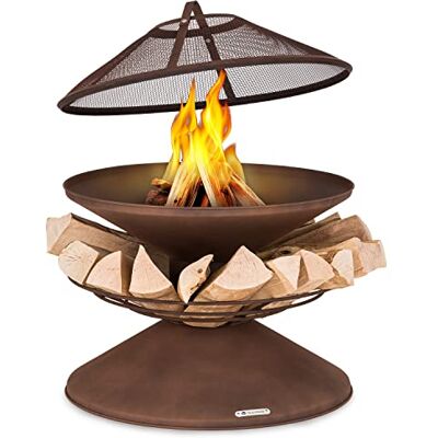 blumfeldt Brasero Exterieur pour Le Jardin et Terrasse, Brasero Portable, Couvercle Pare-Etincelles, Bol en Acier, BBQ Circulaire avec Foyer Camping, Brûleur à Bois Résistant aux Intempéries - Publicité blumfeldt Brasero Exterieur pour Le Jardin et Terrasse, Brasero Portable, Couvercle Pare-Etincelles, Bol en Acier, BBQ Circulaire avec Foyer Camping, Brûleur à Bois Résistant aux Intempéries - Publicité