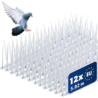 KADAX Lot de 12 Répulsif pour Oiseaux en Plastique, Pics Anti-Pigeons, Protection Contre Les Oiseaux pour Balcon, fenêtre, Toit, Jardin, répulsif pour Oiseaux pour éloigner Les Oiseaux, Protection - Publicité KADAX Lot de 12 Répulsif pour Oiseaux en Plastique, Pics Anti-Pigeons, Protection Contre Les Oiseaux pour Balcon, fenêtre, Toit, Jardin, répulsif pour Oiseaux pour éloigner Les Oiseaux, Protection - Publicité