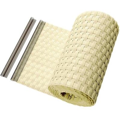 HaGa ® Bandes brise-vue en polyéthylène 255 cm x 19 cm Brise-vue pour balcon En rotin synthétique Beige - Publicité HaGa ® Bandes brise-vue en polyéthylène 255 cm x 19 cm Brise-vue pour balcon En rotin synthétique Beige - Publicité