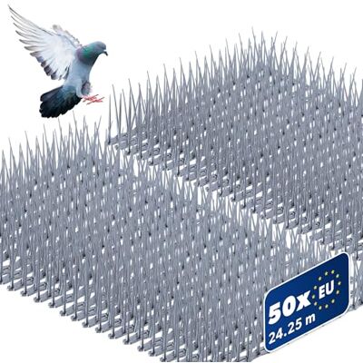 KADAX Lot de 50 Pigeons Anti-Oiseaux en Plastique pour Balcon, fenêtre, Toit, Jardin, répulsif Contre Les Oiseaux, Protection Contre Les Pigeons (Argent) - Publicité KADAX Lot de 50 Pigeons Anti-Oiseaux en Plastique pour Balcon, fenêtre, Toit, Jardin, répulsif Contre Les Oiseaux, Protection Contre Les Pigeons (Argent) - Publicité