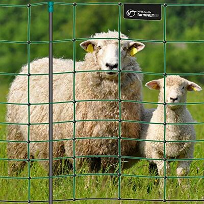 Voss Filet électrifiable de clôture pour Moutons, chèvres farmNET, 50 m, Hauteur 108 cm, 14 piquets, 2 Pointes, Vert - Publicité Voss Filet électrifiable de clôture pour Moutons, chèvres farmNET, 50 m, Hauteur 108 cm, 14 piquets, 2 Pointes, Vert - Publicité