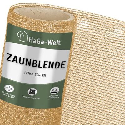 HaGa Filet d'ombrage de 1,5 m de large avec 85 % d'effet d'ombrage en beige Protection contre la chaleur et protection solaire pour plantes Balcon Brise-vue et terrasse Résistant aux - Publicité HaGa Filet d'ombrage de 1,5 m de large avec 85 % d'effet d'ombrage en beige Protection contre la chaleur et protection solaire pour plantes Balcon Brise-vue et terrasse Résistant aux - Publicité