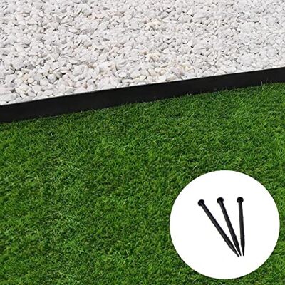 GT Garden Bordure de jardin noire - 4,5 cm x 10 mètres avec 50 piquets - Publicité GT Garden Bordure de jardin noire - 4,5 cm x 10 mètres avec 50 piquets - Publicité