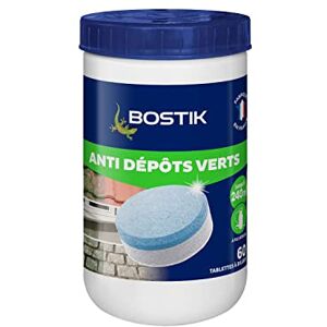 Bostik Anti Dépôts Verts, Traitement pour Eliminer Dépôts verts Mousses Algues et Lichens, Tablettes Ultra Concentrées pour Toits Façades et Sols, Transparent après Dilution, Boite de 60 Tablettes - Publicité Bostik Anti Dépôts Verts, Traitement pour Eliminer Dépôts verts Mousses Algues et Lichens, Tablettes Ultra Concentrées pour Toits Façades et Sols, Transparent après Dilution, Boite de 60 Tablettes - Publicité