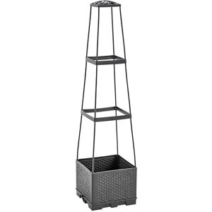 Otbushit Jardinière de tomates à arrosage Automatique à 3 Niveaux de 44, 9 Pouces avec Treillis, boîte Plantation en Plastique pour Plantes grimpantes en extérieur - Publicité Otbushit Jardinière de tomates à arrosage Automatique à 3 Niveaux de 44, 9 Pouces avec Treillis, boîte Plantation en Plastique pour Plantes grimpantes en extérieur - Publicité