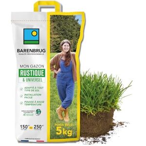 Barenbrug Gazon Rustique & Universel Adapté Tous Sols Installation Facile et Rapide Pousse à Basse Température Engrais Compatible Agriculture Biologique Fabriqué en France 5KG - Publicité Barenbrug Gazon Rustique & Universel Adapté Tous Sols Installation Facile et Rapide Pousse à Basse Température Engrais Compatible Agriculture Biologique Fabriqué en France 5KG - Publicité