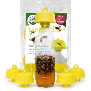 TERRA NOSTRA Piège à Guêpes, Frelons, Mouches des Fruits, Mouches de l’Olivier – Lot de 5 Tap Trap Économiques avec Recettes d’Appâts Incluses - Publicité TERRA NOSTRA Piège à Guêpes, Frelons, Mouches des Fruits, Mouches de l’Olivier – Lot de 5 Tap Trap Économiques avec Recettes d’Appâts Incluses - Publicité