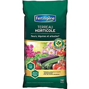 Fertiligène FERTILIGENE FH40N Terreau Horticole 40L Stimule la Croissance et nourrit progressivement Riche en Engrais et fumier Frabriqué en France - Publicité Fertiligène FERTILIGENE FH40N Terreau Horticole 40L Stimule la Croissance et nourrit progressivement Riche en Engrais et fumier Frabriqué en France - Publicité