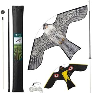 vounot ® Cerf Volant Effaroucheur Oiseaux Faucon Réaliste Répulsif Oiseaux Extérieur avec Mât Télescopique de 4m et 2 Cerfs Volants Interchangeables pour Jardin Potager Ferme Modèle A&G - Publicité vounot ® Cerf Volant Effaroucheur Oiseaux Faucon Réaliste Répulsif Oiseaux Extérieur avec Mât Télescopique de 4m et 2 Cerfs Volants Interchangeables pour Jardin Potager Ferme Modèle A&G - Publicité