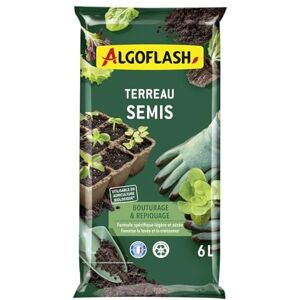 Algoflash Terreau Semis, Bouturage et Repiquage, Utilisable en Agriculture Biologique 6L, Marron - Publicité Algoflash Terreau Semis, Bouturage et Repiquage, Utilisable en Agriculture Biologique 6L, Marron - Publicité
