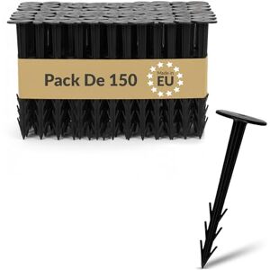 BAKOKI Lot de 150 piquets d'ancrage en Plastique Résistants aux UV Construction nervurée et ardillon Tête Large Idéal pour Toile Anti-Mauvaises Herbes, géotextile, paillis, pelouse - Publicité BAKOKI Lot de 150 piquets d'ancrage en Plastique Résistants aux UV Construction nervurée et ardillon Tête Large Idéal pour Toile Anti-Mauvaises Herbes, géotextile, paillis, pelouse - Publicité