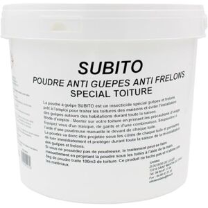 Subito Poudre Anti Guêpes/frelons Special Toiture 5 Kg SPGUEPE5 - Publicité Subito Poudre Anti Guêpes/frelons Special Toiture 5 Kg SPGUEPE5 - Publicité