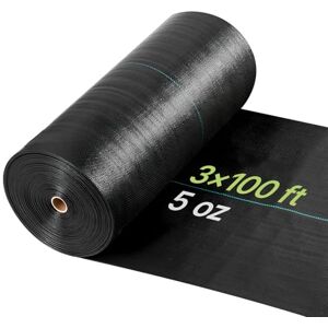 VEVOR Toile de Paillage 0,9x30,5 m Bâche Anti Mauvaise Herbe 168 g/m² Géotextile Anti Repousse Tissé PP pour Protection Contre Mauvaises Herbes, Couverture Sol, Jardin, Potager, Parterres Fleurs, Noir - Publicité VEVOR Toile de Paillage 0,9x30,5 m Bâche Anti Mauvaise Herbe 168 g/m² Géotextile Anti Repousse Tissé PP pour Protection Contre Mauvaises Herbes, Couverture Sol, Jardin, Potager, Parterres Fleurs, Noir - Publicité
