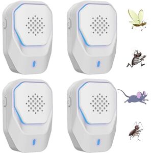 Queath Répulsif à ultrasons électromagnétique efficace, anti-moustiques, répulsif à moustiques, souris, fourmis, mouches, araignées, cafards, 100 % professionnel et efficace (pack 4) - Publicité Queath Répulsif à ultrasons électromagnétique efficace, anti-moustiques, répulsif à moustiques, souris, fourmis, mouches, araignées, cafards, 100 % professionnel et efficace (pack 4) - Publicité