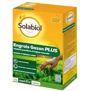 Solabiol Engrais Gazon Plus 3,5 kg Granulés Jusqu'à 87m² Nutrition Longue Durée Gazon Dense & Vert Action Rapide Utilisable En Agriculture Biologique SOGAZPLUS35 - Publicité Solabiol Engrais Gazon Plus 3,5 kg Granulés Jusqu'à 87m² Nutrition Longue Durée Gazon Dense & Vert Action Rapide Utilisable En Agriculture Biologique SOGAZPLUS35 - Publicité