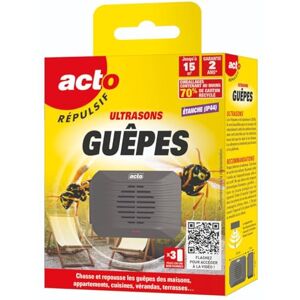 Réflecteur ultrasons ACTO - Anti-guêpes 15m² - Publicité Réflecteur ultrasons ACTO - Anti-guêpes 15m² - Publicité