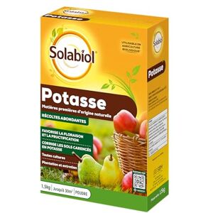 Solabiol Engrais Potasse 1,5Kg Jusqu'à 30m² Améliore La Fructification Facile A Épandre pour Toutes Les Cultures Utilisable en Agriculture Biologique SOPAS15G10N - Publicité Solabiol Engrais Potasse 1,5Kg Jusqu'à 30m² Améliore La Fructification Facile A Épandre pour Toutes Les Cultures Utilisable en Agriculture Biologique SOPAS15G10N - Publicité