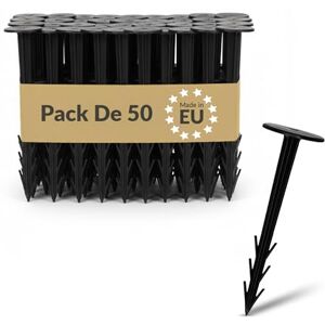 BAKOKI Lot de 50 piquets d'ancrage en Plastique Résistants aux UV Construction nervurée et ardillon Tête Large Idéal pour Toile Anti-Mauvaises Herbes, géotextile, paillis, pelouse - Publicité BAKOKI Lot de 50 piquets d'ancrage en Plastique Résistants aux UV Construction nervurée et ardillon Tête Large Idéal pour Toile Anti-Mauvaises Herbes, géotextile, paillis, pelouse - Publicité