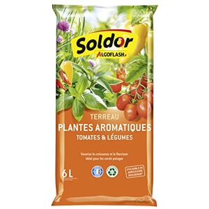 Algoflash Terreau Plantes Aromatiques, Tomates et Légumes, UAB, Prêt à l'Emploi, Fabriqué en France, 6 L, TAROM6 - Publicité Algoflash Terreau Plantes Aromatiques, Tomates et Légumes, UAB, Prêt à l'Emploi, Fabriqué en France, 6 L, TAROM6 - Publicité