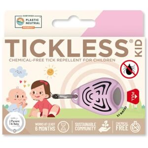 Tickless Baby Répulsif anti-tiques à ultrasons pour bébés et enfants Pink - Publicité Tickless Baby Répulsif anti-tiques à ultrasons pour bébés et enfants Pink - Publicité