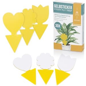 Rovar Lot de 30 pièges à mouches jaunes Lutte efficace contre les moustiques fongiques sur les plantes d'intérieur Surface de capture extra large de 13 x 6 cm Différentes formes - Publicité Rovar Lot de 30 pièges à mouches jaunes Lutte efficace contre les moustiques fongiques sur les plantes d'intérieur Surface de capture extra large de 13 x 6 cm Différentes formes - Publicité