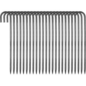 VEVOR Piquets d'Armature 40,6 cm Piquets d'ancrage au Sol Crochet J Robuste en Acier Galvanisé, Lot de 24, Ancres de Sol Diamètre 10 mm, avec Pointe Biseautée, pour Jardin, Clôtures, Tentes Camping - Publicité VEVOR Piquets d'Armature 40,6 cm Piquets d'ancrage au Sol Crochet J Robuste en Acier Galvanisé, Lot de 24, Ancres de Sol Diamètre 10 mm, avec Pointe Biseautée, pour Jardin, Clôtures, Tentes Camping - Publicité