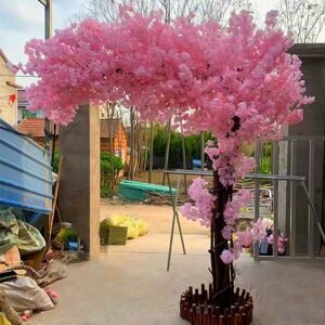 ZILOOK Grand Cerisier en Fleurs Simulé (1,5, 1,8, 2,0, 2,5 M De Haut), Plantes Artificielles à Feuilles RéAlistes, pour La DéCoration IntéRieure Et ExtéRieure du Bureau à Domicile,2.5 * 1.5m - Publicité