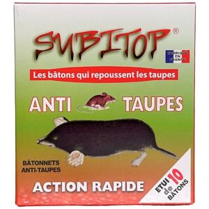 Subito Répulsif Anti-Taupes Naturel Bâtonnets Écologiques Fabriqués en France Étui de 10 Bâtons Protection Efficace pour Jardins Couleur Naturelle, Taille Standard - Publicité Subito Répulsif Anti-Taupes Naturel Bâtonnets Écologiques Fabriqués en France Étui de 10 Bâtons Protection Efficace pour Jardins Couleur Naturelle, Taille Standard - Publicité