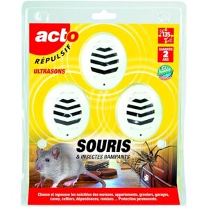 Acto RÉPULSIF ULTRASONS SOURIS, INSECTES RAMPANTS, ARAIGNÉES Émetteur d’ultrason RUS2 - Publicité Acto RÉPULSIF ULTRASONS SOURIS, INSECTES RAMPANTS, ARAIGNÉES Émetteur d’ultrason RUS2 - Publicité
