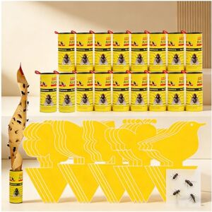 Onlvmyur 20 Rouleaux Attrape Mouche Collant et 20x Autocollant Jaune Plante Anti Moucherons Interieur Exterieur Pièges à Insectes pour Les moustiques et Autres Insectes Volants - Publicité Onlvmyur 20 Rouleaux Attrape Mouche Collant et 20x Autocollant Jaune Plante Anti Moucherons Interieur Exterieur Pièges à Insectes pour Les moustiques et Autres Insectes Volants - Publicité