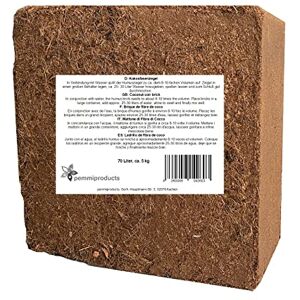 pemmiproducts Brique de Fibre de Coco 1x 70 litres, Environ 5kg par Brique, Brique d'humus, Brique de Noix de Coco, terreau sans Tourbe, Soda à la Noix de Coco en Fibre de Coco pressée - Publicité pemmiproducts Brique de Fibre de Coco 1x 70 litres, Environ 5kg par Brique, Brique d'humus, Brique de Noix de Coco, terreau sans Tourbe, Soda à la Noix de Coco en Fibre de Coco pressée - Publicité