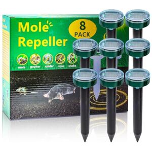 AECITY Lot de 8 répulsifs anti-taupes pour pelouses, répulsifs à ultrasons à énergie solaire, répulsif contre les taupes, les campagnols, les pelouses, le jardin, la cour, tous les parasites, piquets, mise à - Publicité AECITY Lot de 8 répulsifs anti-taupes pour pelouses, répulsifs à ultrasons à énergie solaire, répulsif contre les taupes, les campagnols, les pelouses, le jardin, la cour, tous les parasites, piquets, mise à - Publicité