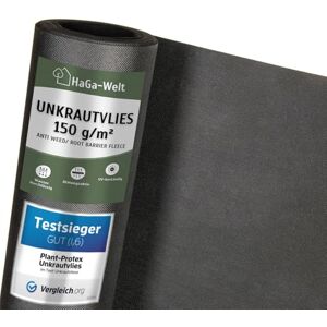 HaGa Toile anti-mauvaises herbes, 150 g/m², 1,2 x 100 m, respirante, pour une protection efficace contre les mauvaises herbes dans le jardin, avec une grande résistance à la déchirure - Publicité HaGa Toile anti-mauvaises herbes, 150 g/m², 1,2 x 100 m, respirante, pour une protection efficace contre les mauvaises herbes dans le jardin, avec une grande résistance à la déchirure - Publicité
