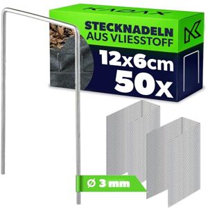 KADAX Ancrage au Sol en Acier, Lot de Piquets d'ancrage en Forme de U, Agrafes de Jardin, Piquets de Fixation, Toison De Mauvaises Herbes (50, 6 x 12 cm) - Publicité KADAX Ancrage au Sol en Acier, Lot de Piquets d'ancrage en Forme de U, Agrafes de Jardin, Piquets de Fixation, Toison De Mauvaises Herbes (50, 6 x 12 cm) - Publicité