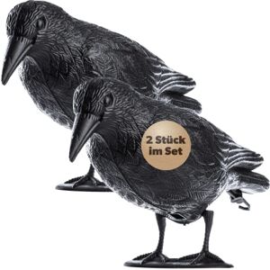 KADAX Corbeau Noir en Plastique, Épouvantail Efficace pour Repousser Les Oiseaux et Préserver Le Jardin, Le Balcon et la Maison Contre Les Pigeons (Lot de 2) - Publicité KADAX Corbeau Noir en Plastique, Épouvantail Efficace pour Repousser Les Oiseaux et Préserver Le Jardin, Le Balcon et la Maison Contre Les Pigeons (Lot de 2) - Publicité