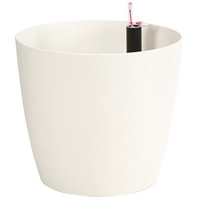 Dehner Pot de Fleurs Mila avec système d'irrigation Automatique, Ø 30 cm, Hauteur 26 cm, en Plastique, Blanc - Publicité Dehner Pot de Fleurs Mila avec système d'irrigation Automatique, Ø 30 cm, Hauteur 26 cm, en Plastique, Blanc - Publicité
