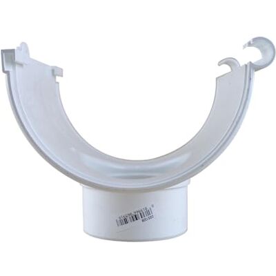 FIRST PLAST Gouttière PVC 33 demi-ronde Naissance centrale avec support Bi-system PVC 33 demi-ronde Blanc - Publicité FIRST PLAST Gouttière PVC 33 demi-ronde Naissance centrale avec support Bi-system PVC 33 demi-ronde Blanc - Publicité